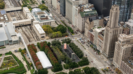 Wall Mural - Aerial Chicago Downtown