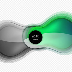 Glass round shape modern design template, abstract background