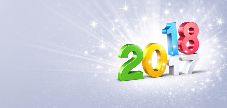 2018 glittering Greeting card