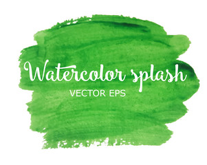 Canvas Print - Green VECTOR watercolor splash