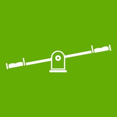 Wall Mural - Seesaw icon green