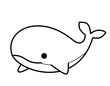 クジラ(線画、境目)