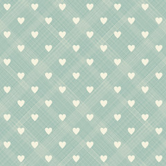 Fototapete - Hearts seamless pattern background. Vector illustration