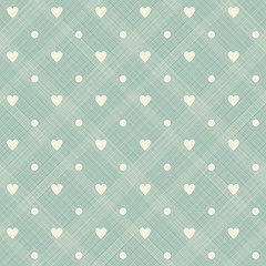 Aufkleber - Hearts seamless pattern background. Vector illustration