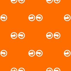 Poster - Signs hand up and down pattern seamless