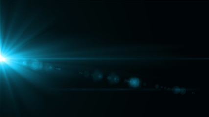 Wall Mural - colorful digital lens flare with bright light in black background for texture and material
