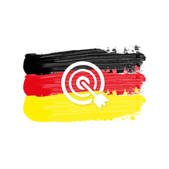 Wall Mural - Deutschland Flagge mit Zielscheibe