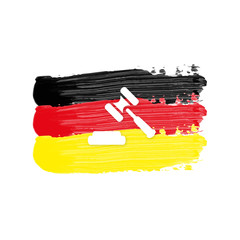 Sticker - Deutschland Flagge mit Anwalt