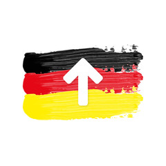 Wall Mural - Deutschland Flagge mit Pfeil - oben