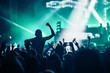 © NDABCREATIVITY - Cheering crowd with hands in air at music festival