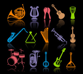 Icons of musical instruments