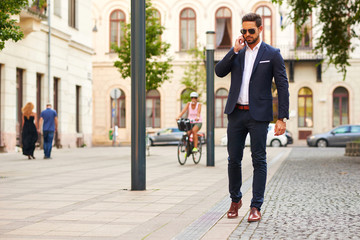 Young businessman on the street