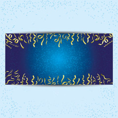 Sticker - Festive background with golden ribbons.