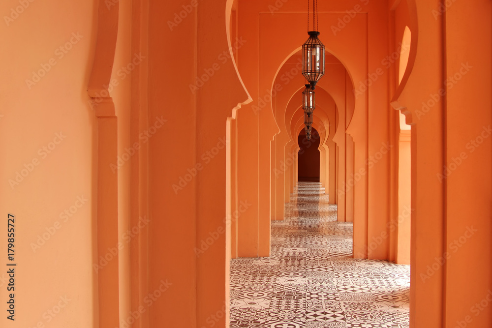 Entry arch in architecture morocco style - obrazy, fototapety, plakaty 