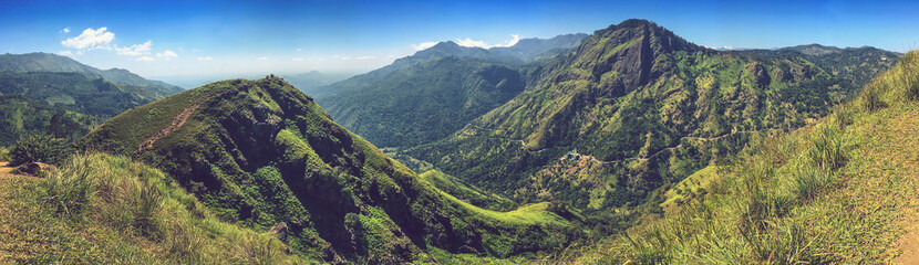 view of the beautiful mountains in Ella, Sri Lanka