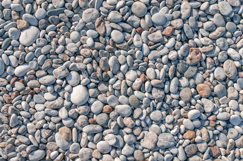 Detail Of Stone Beach In Greece Made Small Pebble Texture Detail Of Stone Beach In Greece Made Small Pebble Texture