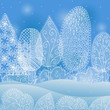 frozen lace forest winter background