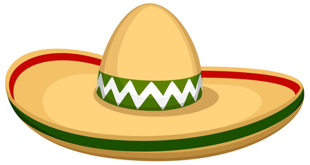 Vector illustration of a sombrero hat.