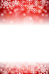 Wall Mural - Red Snowflake Holidays Christmas Repeating Vector Background 2