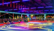 Night Cityscape And Illumination In An Amusement Park