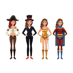 Poster - Women cosplay style icon vector illustration graphic design