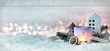 Wintry Merry Christmas festive panorama banner