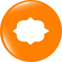 Poster - Abstract cloud web icon button . Flat sign isolated on white background