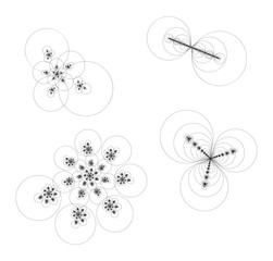 Wall Mural - flat vector computer generated annular fractal - generative art