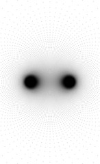 Wall Mural - dotted eyes background - generative op art