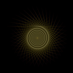 Wall Mural - vector computer generated helix fractal - generative art
