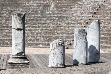 Ancient roman theater of Fourviere in Lyon, France 