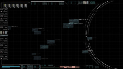 Aufkleber - Hi-tech user interface head up display for background computer desktop screen display