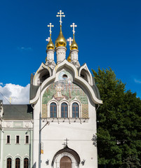 Canvas Print - Patriarchal Compound of Holy Trinity Seraphim-Diveevo Convent in Moscow, Russia