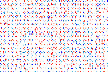 Wall Mural - Blue and red Concept Texture Pixels. Pixel Abstract Mosaic Design Background. Vector illustration.