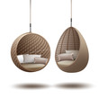 Wicker hanging chairs