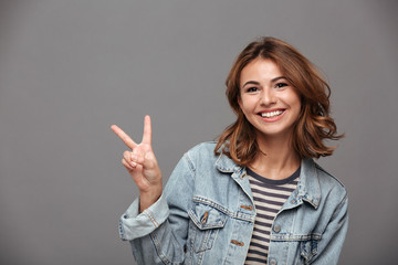 Wall Mural - Close up portrait of a young pretty teenage girl