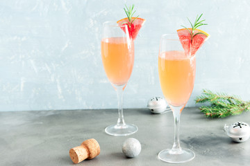 Sticker - Mimosa cocktail for Christmas