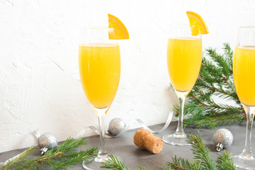 Sticker - Mimosa cocktail for Christmas