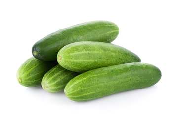 Wall Mural - Cucumber isolated on the white background