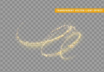 Wall Mural - magic light effect. stardust golden glitter. sparkle star dust vector illustration.