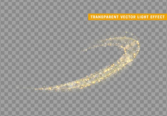 Wall Mural - magic light effect. stardust golden glitter. sparkle star dust vector illustration.