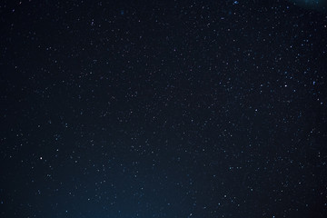 night scape with beautiful stary sky at the high mountain. star texture. space background.