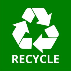 Wall Mural - Recycle eco symbol, Recycle sign