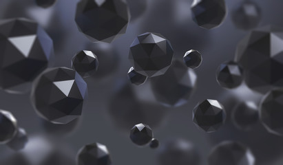 Poster - abstract background with geometric shape from triangular faces. chaotic composition of low poly elem