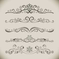 Vintage winter Christmas dividers