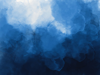 Wall Mural - Blue watercolor background