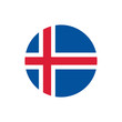 Iceland flag, official colors and proportion correctly.
