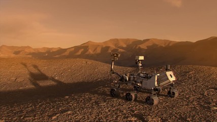 highly realistic animation of mars discovery. 4k uhd. 16-bit color depth. broadcast quality.