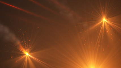 Wall Mural - fire comet flying. shining lights in motion with small particles. ring of fire, plasma ring on a dar