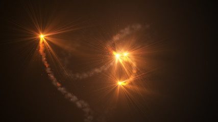 Wall Mural - fire comet flying. shining lights in motion with small particles. ring of fire, plasma ring on a dar